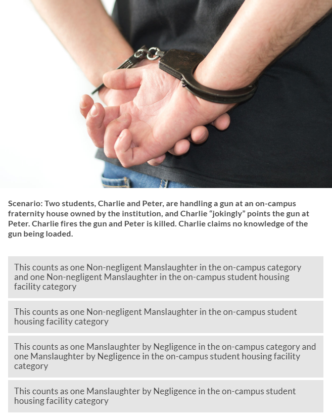 How Would You Classify These Clery Crimes in Your ASR?, slide 2